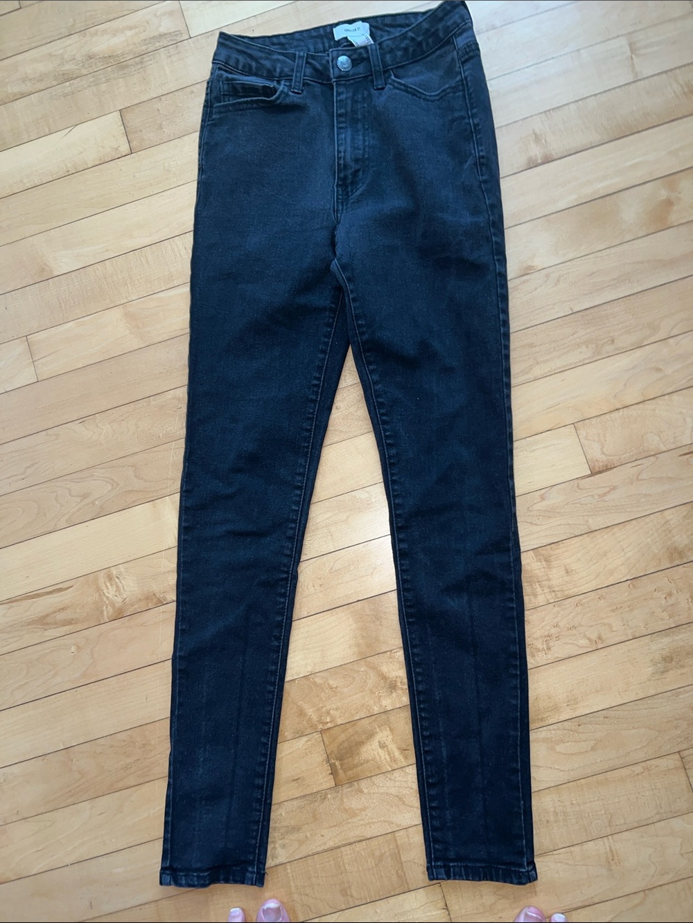 Forever 21 Black Skinny High-Rise Jeans